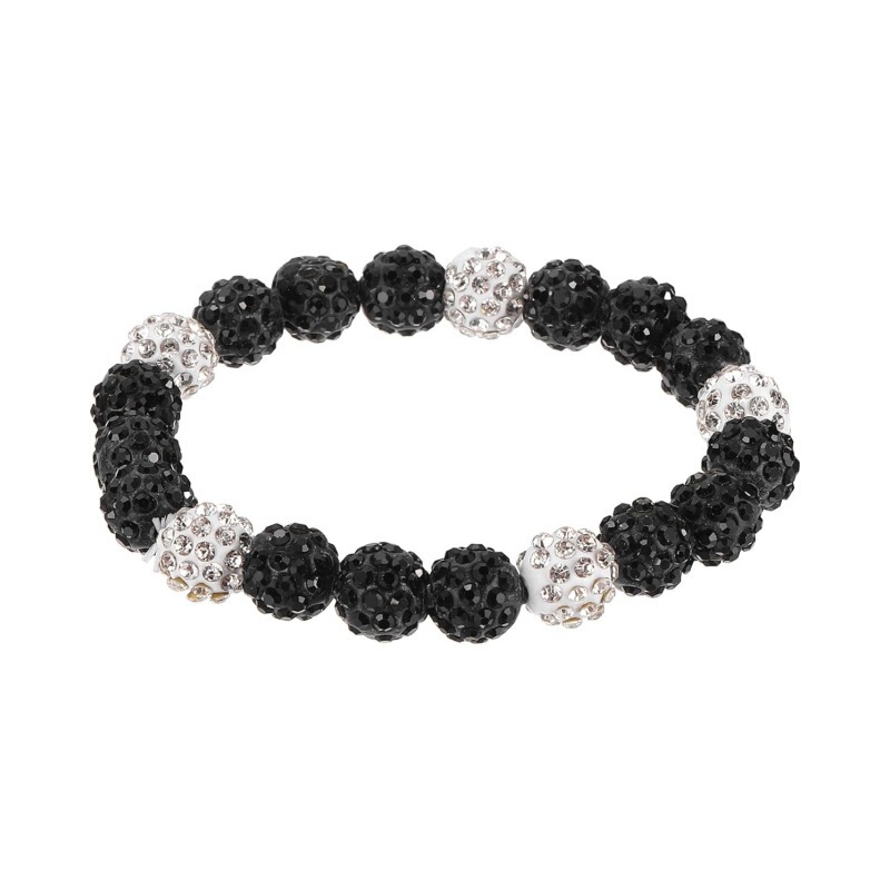 Amazon Cross-Border Best-Selling Multi-Color Clay Diamond Ball Elastic Bracelet Multi-Color Bala Bead Elastic Bracelet for Men and Women