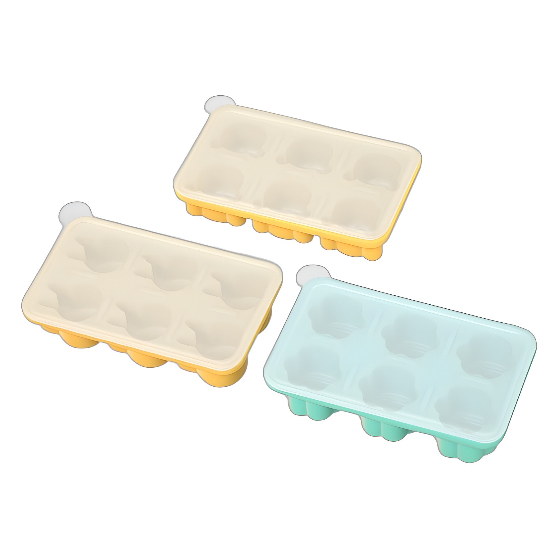 6 moldes de hielo, patas de gato, moldes de hielo, adorables moldes de hielo caseros, máquina de hielo anti-alimentado