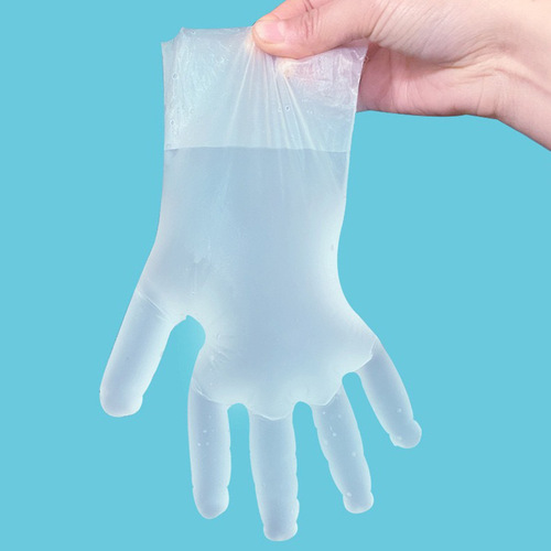100 pieces disposable gloves kitchen oil-proof durable transparent gloves catering restaurant tpe boxed gloves