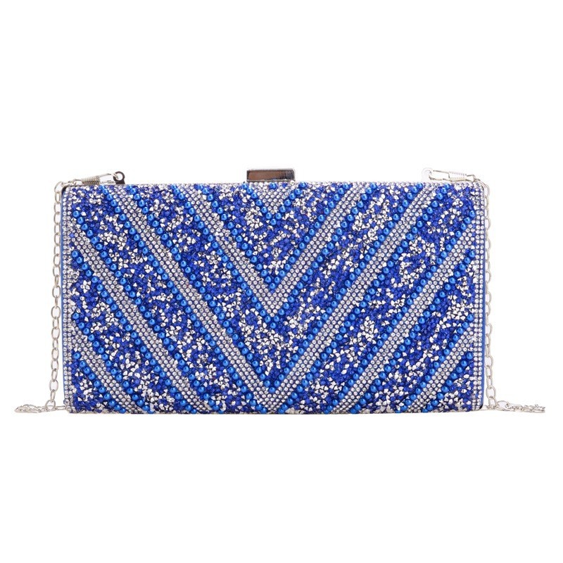 Nuevo paquete de cena de lujo ligero transfronterizo bolsas de mano de damas europeas y estadounidenses con diamantes vestido de fiesta de alta calidad bolsas de cena
