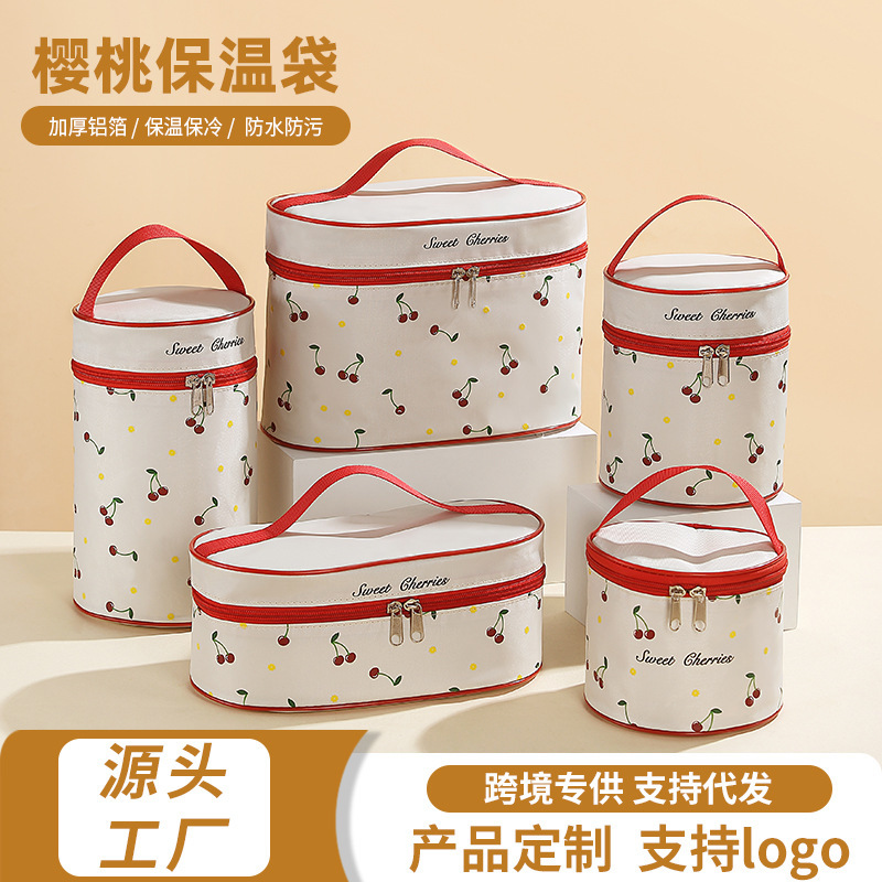 Multi-size Thickened Lunch Bag Breakfast Cup Thermos Bag High-value Soybean Milk Cup Bag Portable Take-out Picnic Handbag