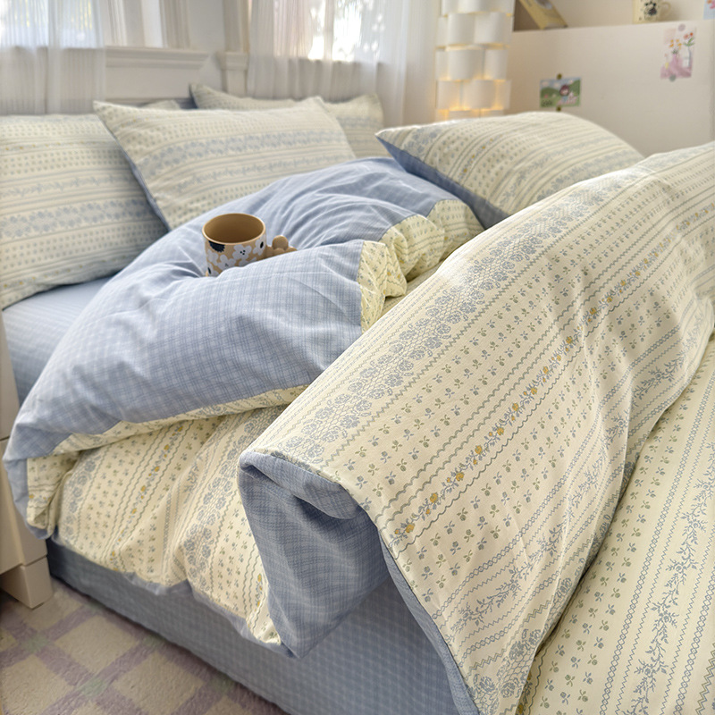 Funda de edredón de algodón de una sola pieza 2024 nueva sábana de algodón cubierta de edredón individual 150x200x230 sábana
