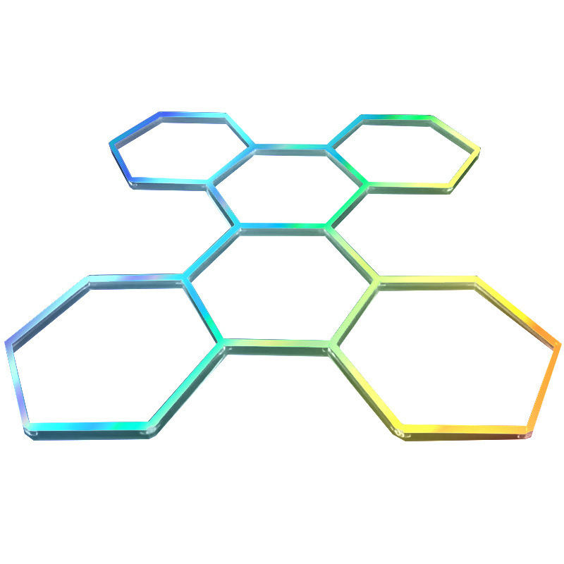 Transfronterizos led luz de atmósfera RGB amplio voltaje 110V colorido panal lámpara hexagonal para garaje lavado de automóviles panal lámpara de empalme