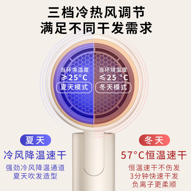 折叠吹风筒出差旅行便携式电吹风学生宿舍静音速干蓝光护发吹风机|undefined