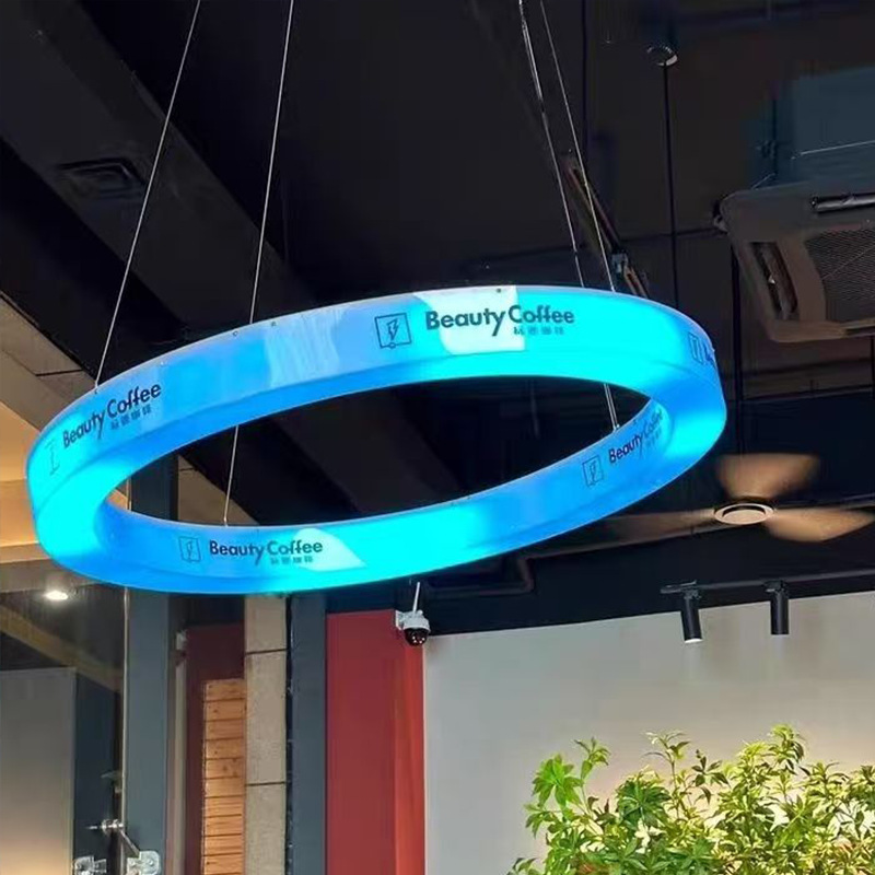 Creativo circular corriente de agua corriente red salón de fama LED candelabrera gimnasio bar café sala de baile luces de atmósfera