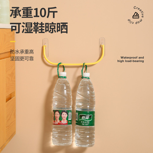 Wall-mounted punch-free bathroom door shoe storage artifact indoor drain wall shelf bathroom slipper rack