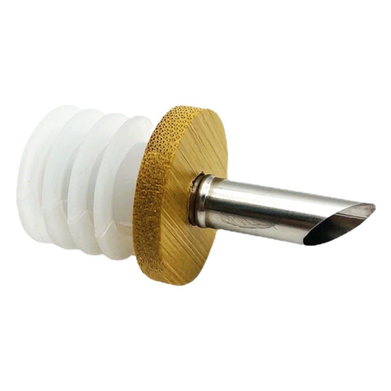 Силиконовая бамбуковая насадка для бутылки масла из нержавеющей стали Пробка для бутылки вина Пробка направляющая Насадка кухонный соус горшок вилка направляющая насадка