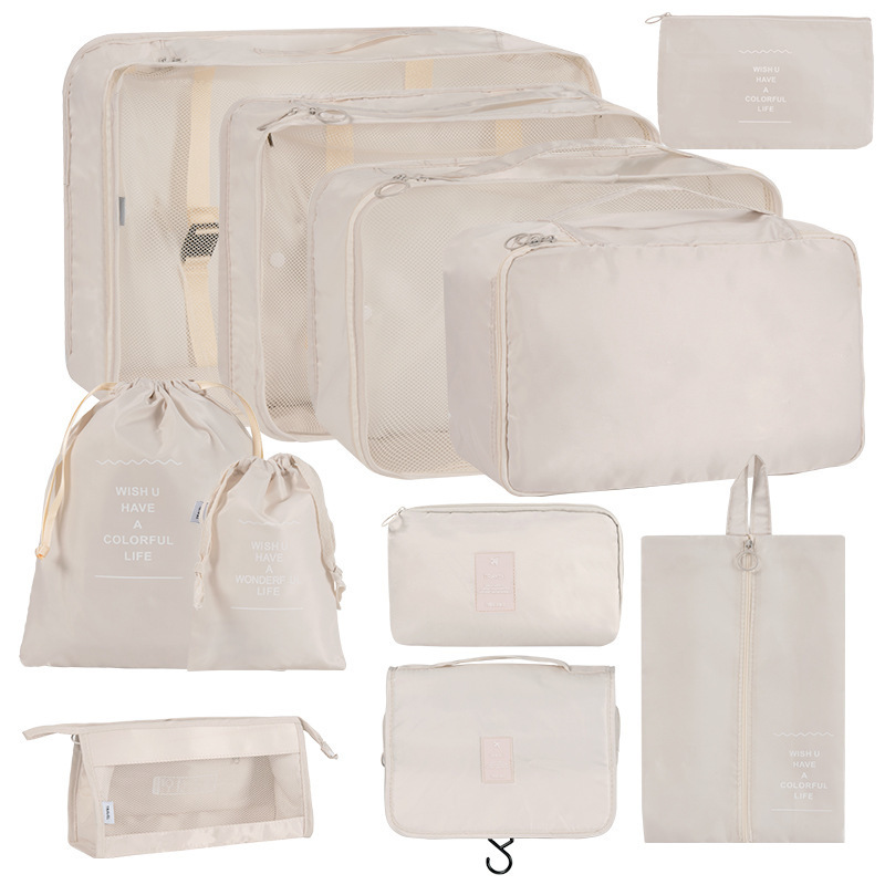 New travel storage bag set for packing clothes, shoes, and luggage for travel and business trips, thickened set 130g
