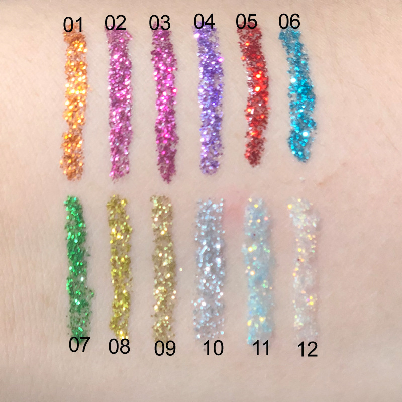 Fashion Bottle Package Color Glitter Powder Liquid Eyeliner display picture 2