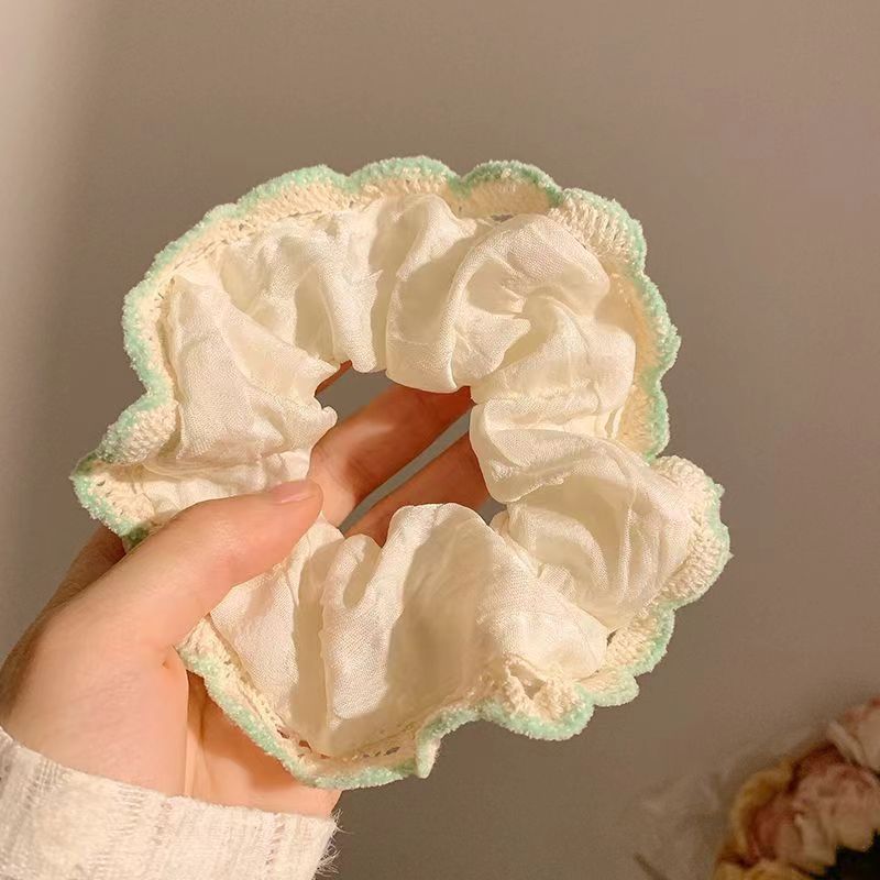 30＃奶白色-绿边大肠圈