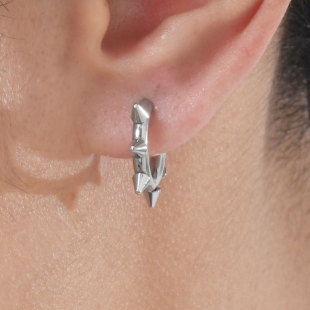 Titanium Steel Men's Jewelry Stainless Steel Rivet Earrings Trendyy Stylish Street Punk Cool Earrings Single Eh-751