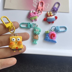 Cute Beechburg Keychain SpongeBob SquarePants Patrick Star Cartoon Pendant School Bag Accessory Sweet Gift for Best Friend