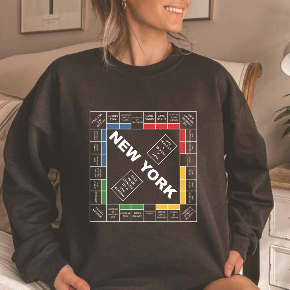 New York Monopoly Sweatshirt and Just Like That Hoodied New