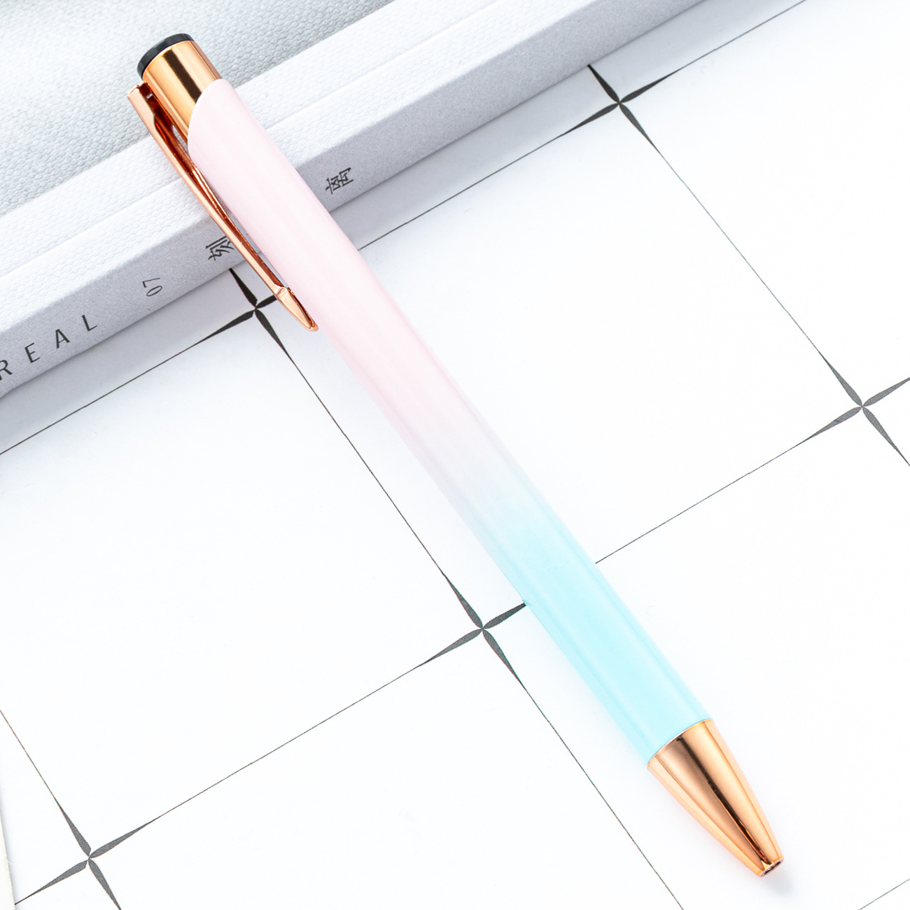 Metal bolígrafo de presión dos bobinas de aluminio barra de pluma de negocios puede imprimir logotipo publicitario regalo bolígrafo promocional fábrica al por mayor