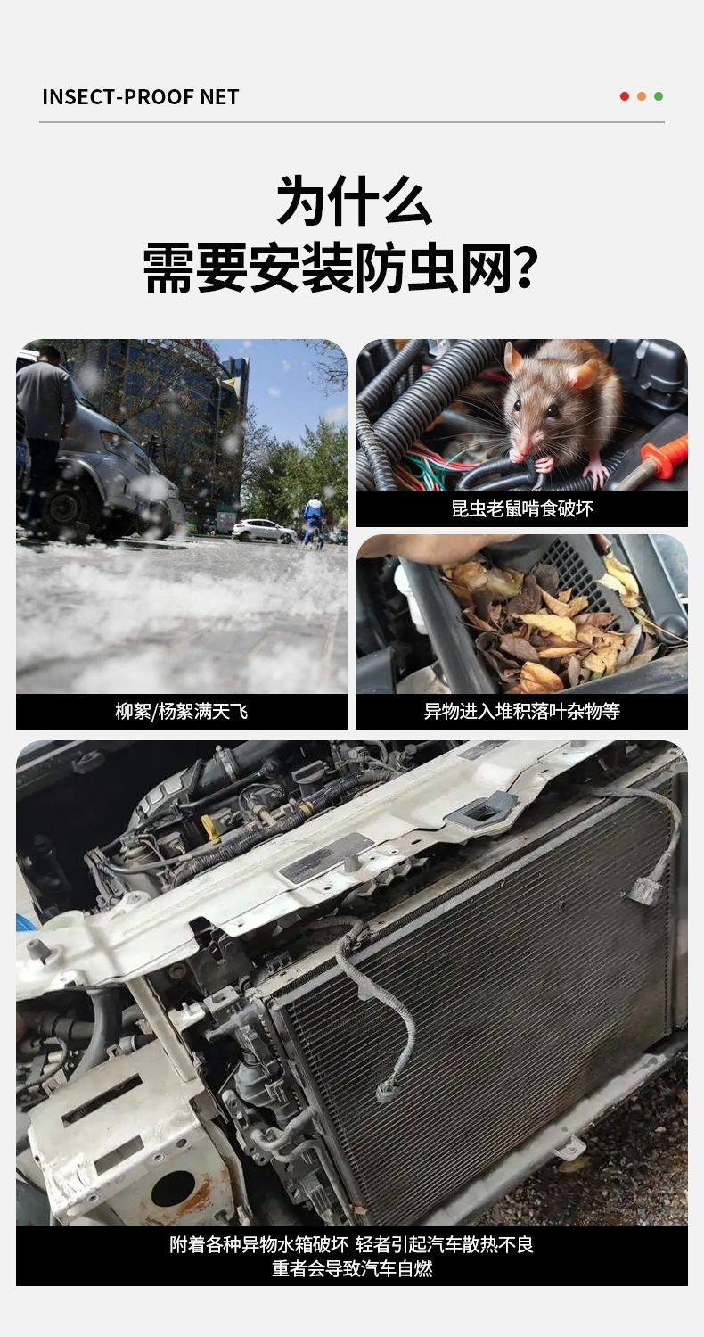 Suitable for 26 Models of Mg4 Cars, Insect-Proof Net, Grille Accessories, Modified Exterior Protection, Water Tank Clip-On Type