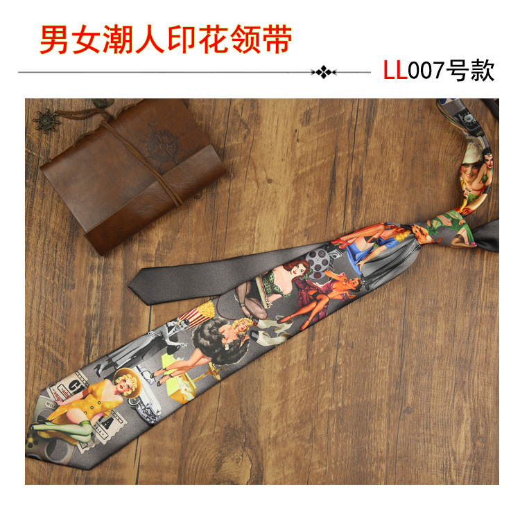 Trajes de hombre corbata rendimiento casual impresión digital accesorios de moda hip hop corbata floral image 13