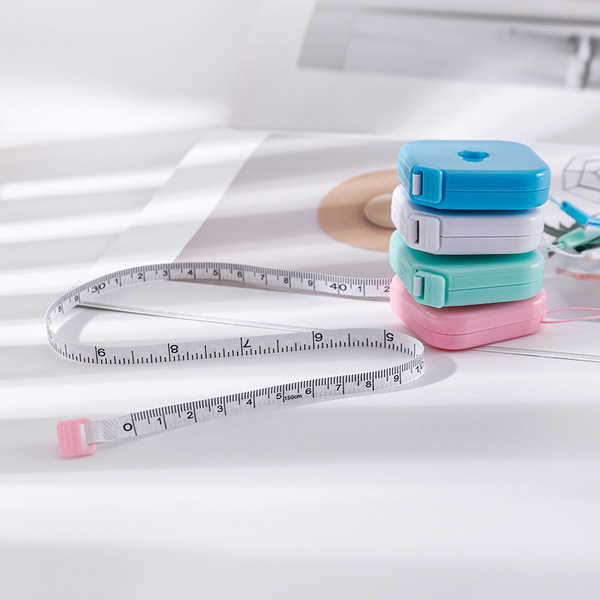 Square solid color cute small handheld ruler for home use