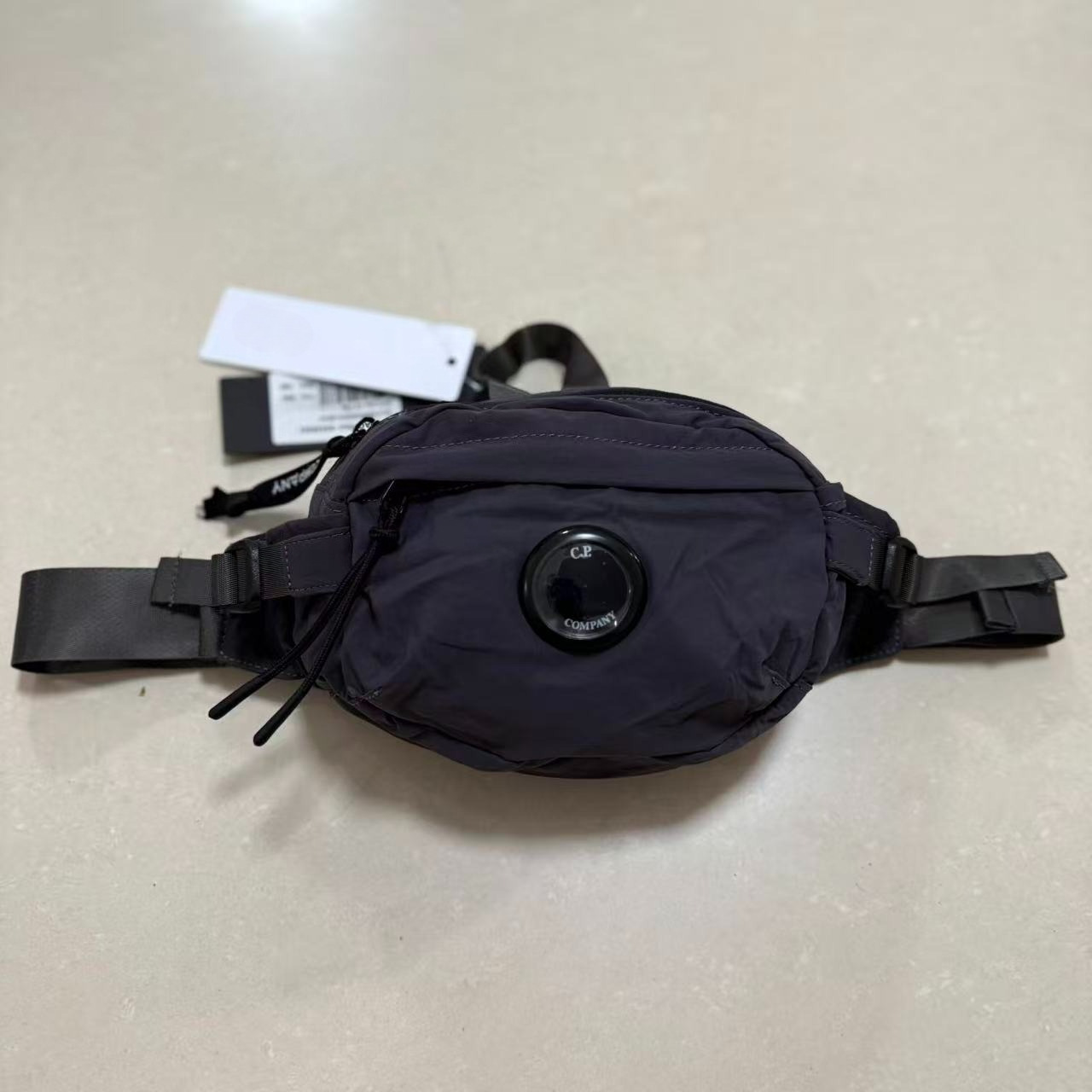 C.P. Company Lens Crossbody Bag Charcoal Nylon