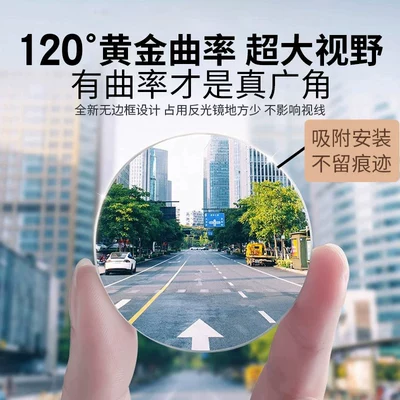 Large field of view rear view auxiliary mirror: Spot Mirror, 360-Degree Blind Spot Device