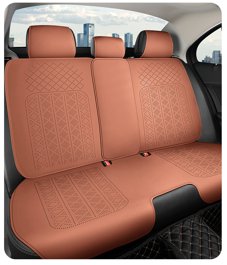 2026 New Model All-Season Universal Cowhide Texture Saddle Pad Multi-Piece Set, Wear-Resistant and Breathable Car Interior Seat Cushion