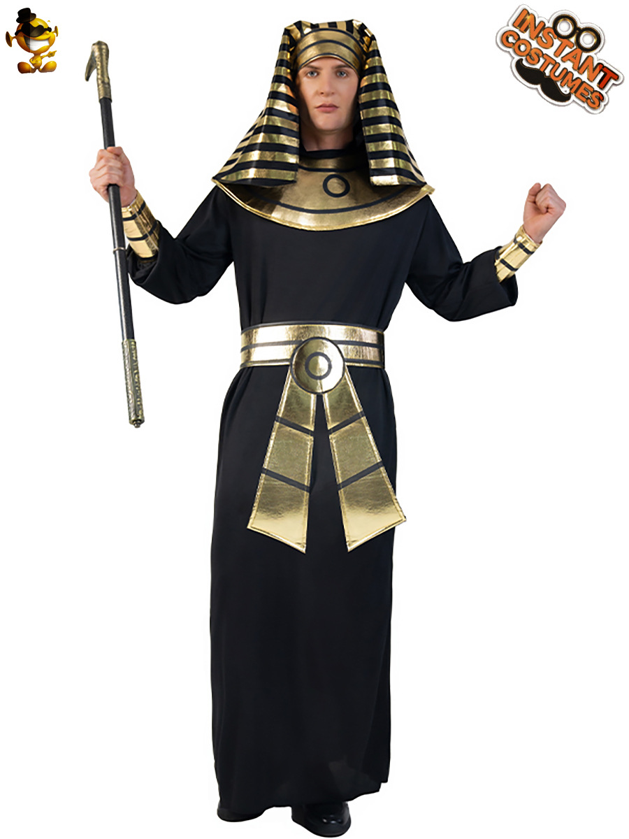 Adulto de los hombres de Halloween faraón egipcio traje de fiesta egipcio masculino rey traje de la etapa Cosplay