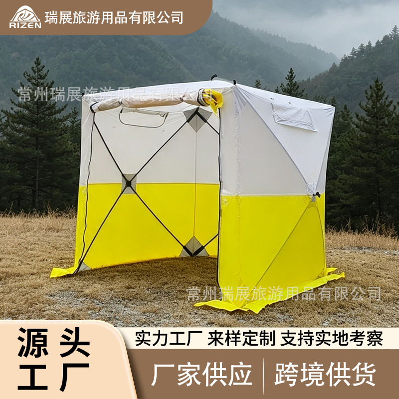 원산지 공장 야외 방수 텐트 3~5인용 휴대용 접이식 차양막 낚시 피크닉 캠핑 작업용 텐트