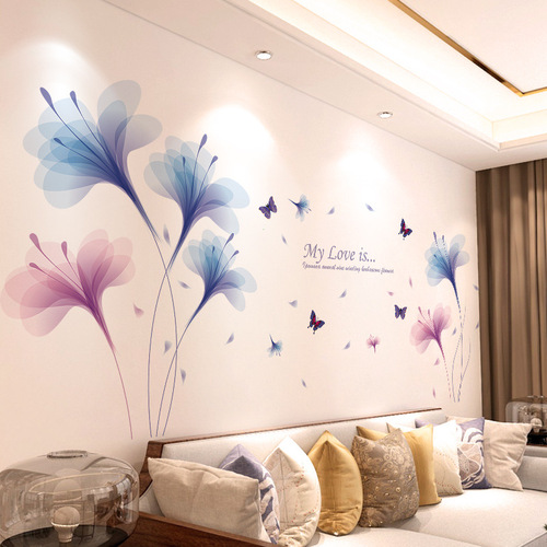 3D Stereoscopic Bedroom Warm Wall Stickers Room Arrangement Living Room Wall Sticker Wall Decoration Wallpaper Self-Adhesive Bedside Wall Paper 