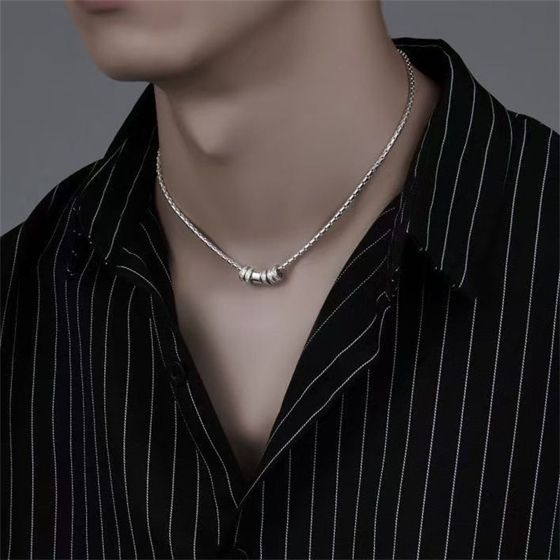 Minimalist Zircon Round Pendant Necklace For Women And Men_voghion.com