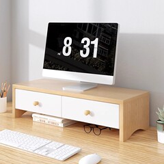 パソコン高くなった棚のデスクトップのディスプレイのブラケットは、デスクトップの収納パッドを持っています。