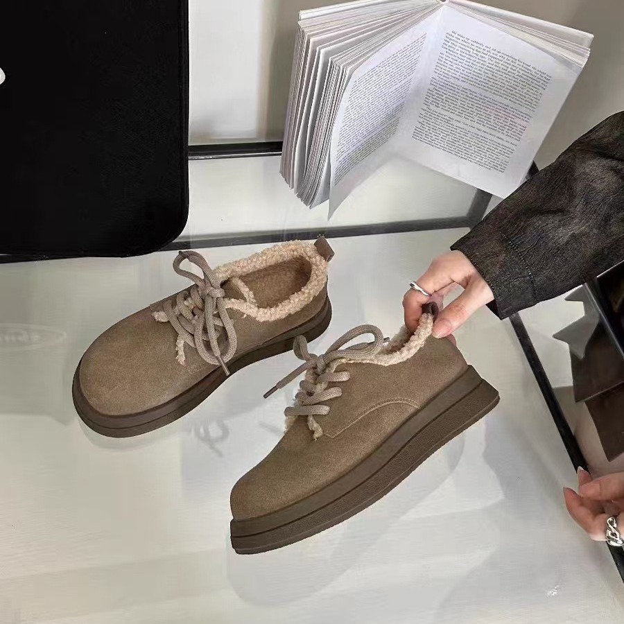 Klassiska snörskor herrstövlar Australien Designer snökängor Ankelskor Ull Läder Varma pälsstövlar Fluffy Mules Vinter Herrskor_voghion.com