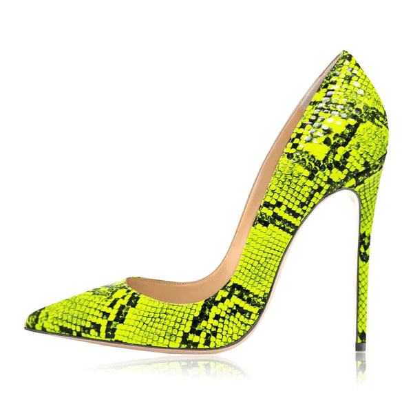 European and American Cross-Border E-Commerce Supply Fashion Sexy Snake Print Large Size 44 Women's High-Heeled Party Shoes Versatile Ultra-High Heels