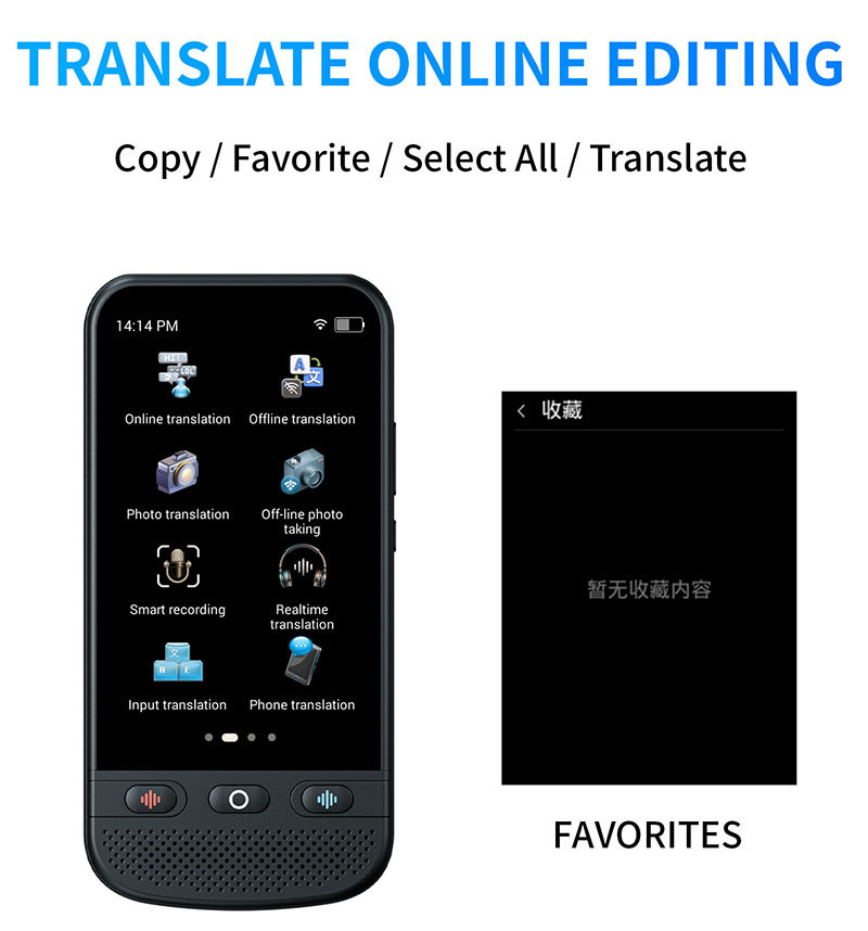 T13 versión internacional traductor con tarjeta de conexión agujero de auriculares corda de suspensión interpretación simultánea AI fuera de línea fotografía traducción de grabación de audio