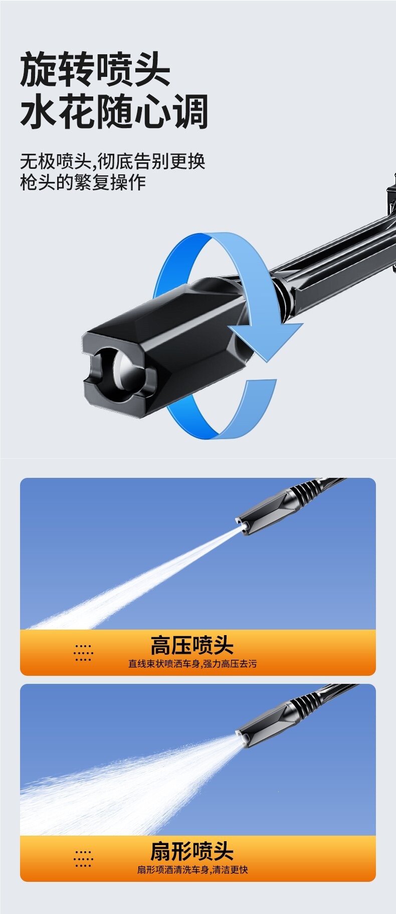 Car washer high-pressure water gun, powerful household floor cleaning tool, top-rated electric lithium battery, ultra-high pressure car brush