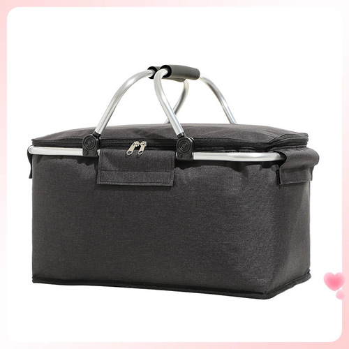 ✅ Insulated picnic basket with foldable ice pack, outdoor insulated cooling carrying basket manufacturer