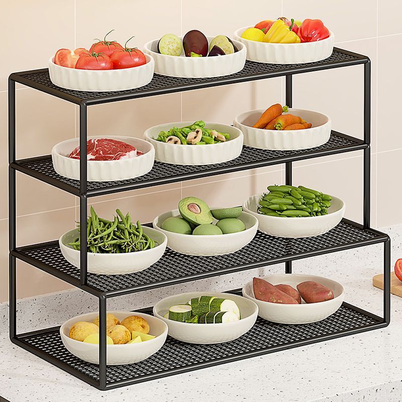 Kitchen Prep Storage Rack, Multi-Functional Multi-Layer Bowl and Dish Storage Rack, Dining Table Hot Pot Ingredient Tray Storage Rack