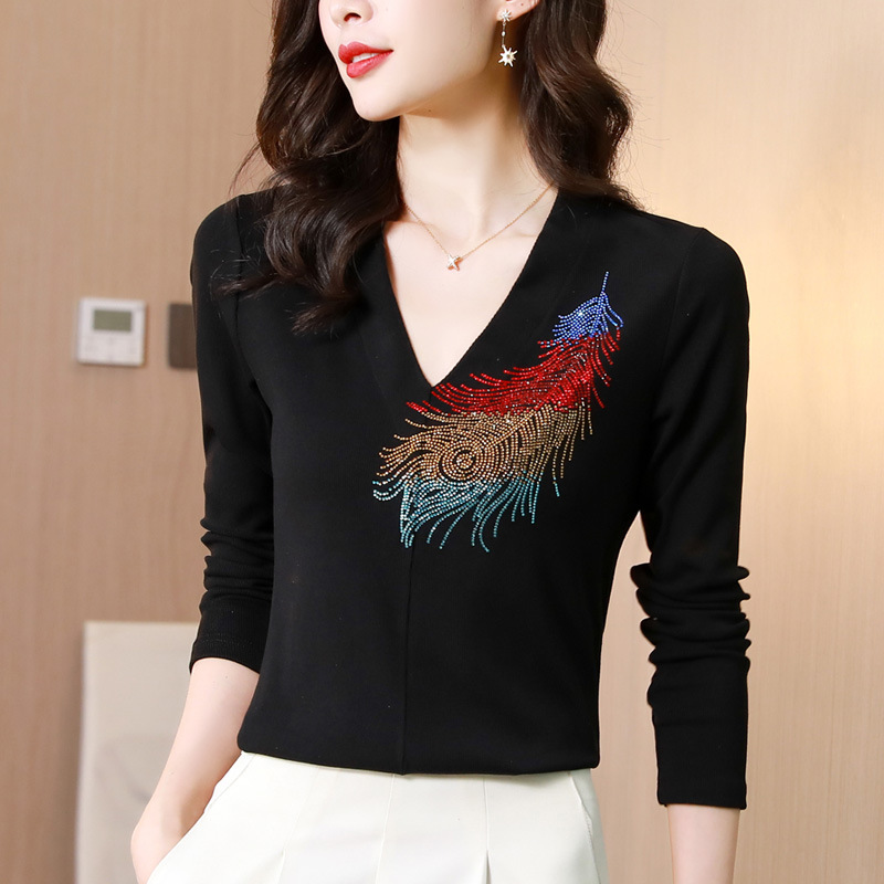 autumn black fitted long-sleeve