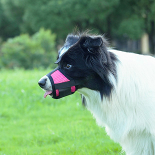 New cross-border pet dog muzzle adjustable breathable mesh dog muzzle anti-bite civil defense dog muzzle