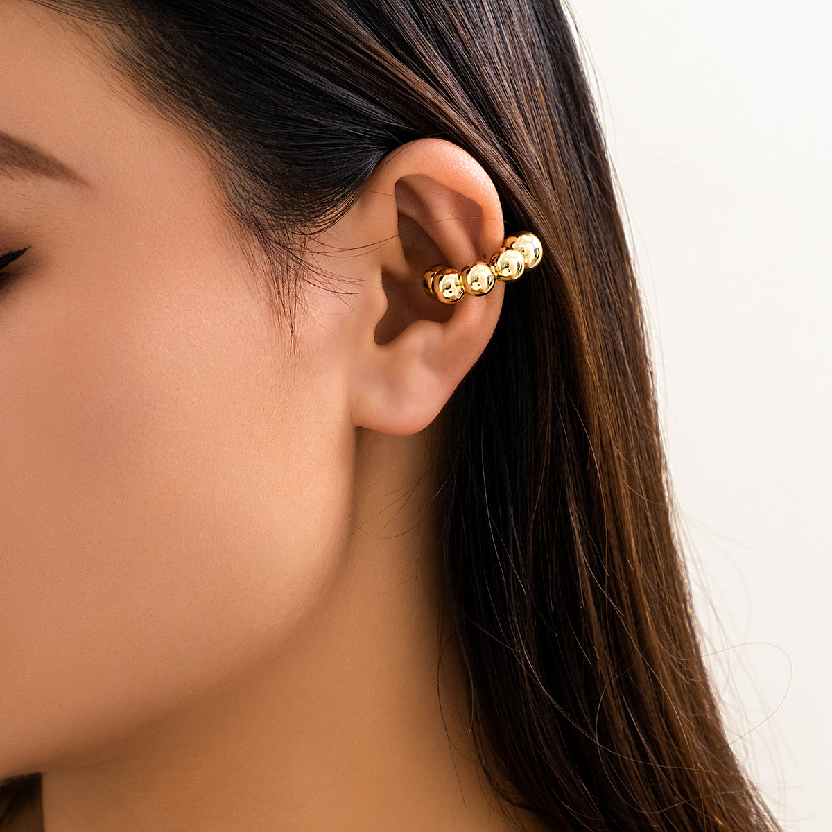 5g Weight Plastic, Resin Ear Needle Material Ear Cuffs Classification 1 Piece Quantity Casual Occasion Plastic, Resin Material Geometric Pattern Women's Gender Plating Design Simple Style Style 1 Piece Simple Style Geometric Plating Plastic Resin Ear Cuffs 48