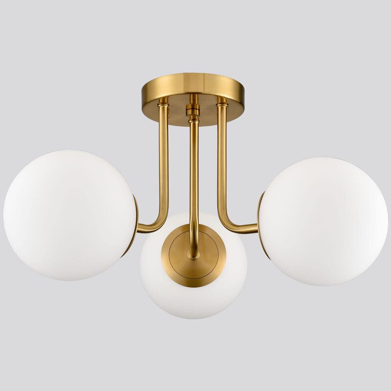 Cross-border supply modern bedroom living room entrance light with spherical white glass lampshade semi-embedded ceiling lamp