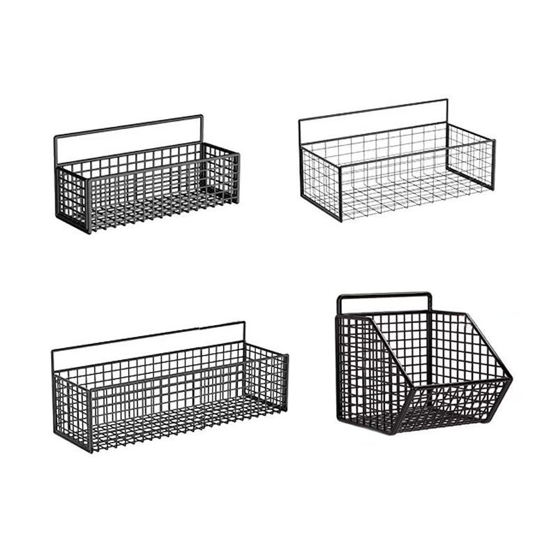 Storage Rack Hanging Basket No-Drill Storage Basket Grid Basket Pegboard Accessories Makeup Storage Desktop Bedroom Storage