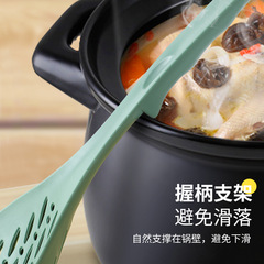 Plastic Large Mesh Kitchen Ladle for Noodles and Dumplings, Long Handle, Hanging Strainer Spoon, High-Temperature Resistant, Wholesale