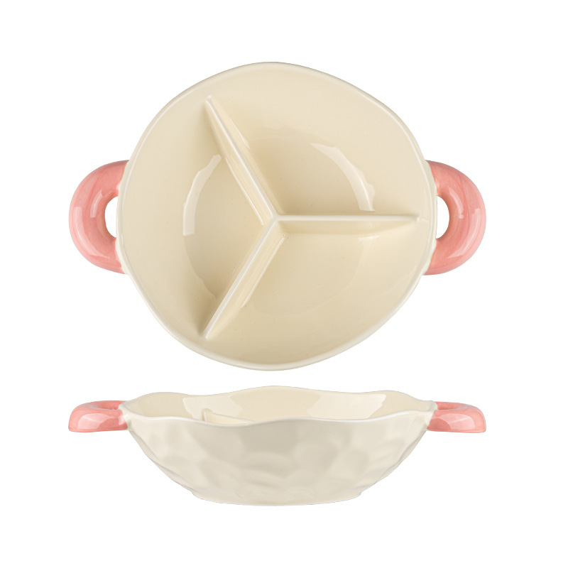 Oreta de cerámica a juego con crema, plato para el hogar, vajilla de alta calidad, plato de frutos secos, postre de cocina, plato de frutas image 6