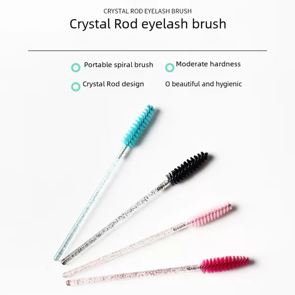 Crystal Rod Color Eyelash Brush Disposable Eyelash Brush Portable Eyelash Brush Multi-purpose Small Brush