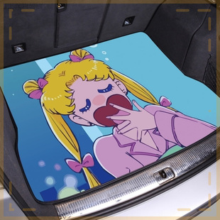 2025 Cartoon Car Trunk Mat Lingke Sagitar Elantra Civic Qashqai Binyue Trunk Mat Accord Car Pole