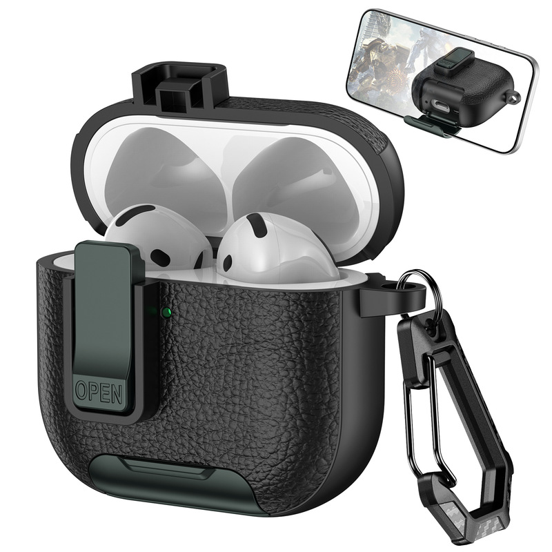 Apple AirPods 2/34/pro2世代に適したスイッチ付きソフトプラスチック保護カバー、クリエイティブな落下防止ヘッドフォンケース|undefined