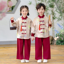 儿童春装新中式唐装两件套2025款女童幼儿园表演服国风春秋季衣服