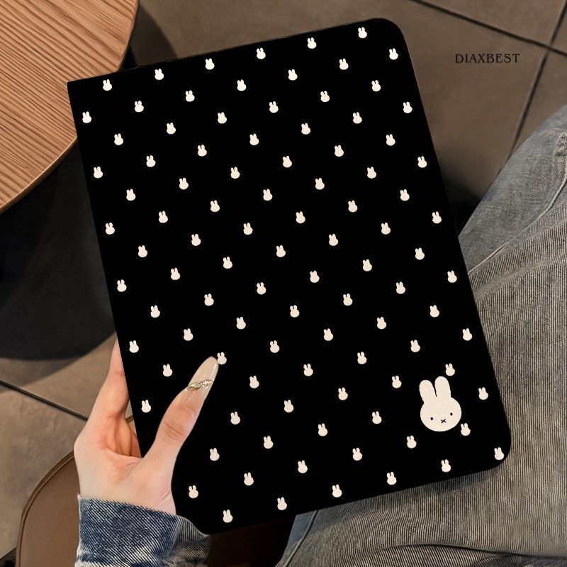 Simple Miffy Rabbit Book-style iPad Protective Case for iPad 9/10/11, Full Cover for Air 7/6 13 Simple Miffy Rabbit Book-style iPad Protective Case for iPad 9/10/11, Full Cover for Air 7/6 13
