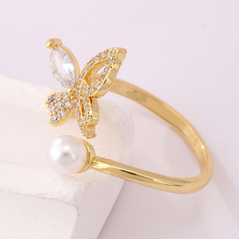 20g Weight Zircon Inlay Material Open Rings Classification 1 Piece Quantity Holiday, Banquet Occasion Copper Material Heart Shape, Crown, Flower Pattern Unisex Gender Inlay Design Lady Style Wholesale Jewelry Lady Heart Shape Crown Flower Copper Zircon Inlay Open Rings 31