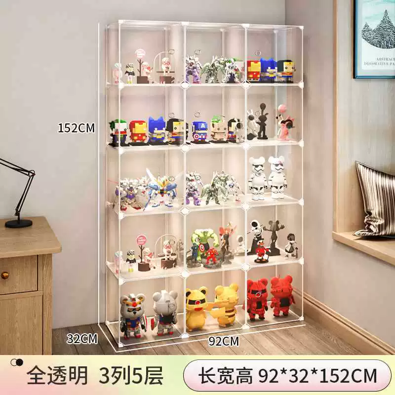 Display Stand (Lego) Acrylic Minifigure Storage Box, modular transparent organizer, multiple layer options
