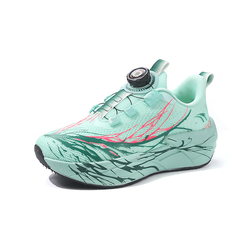 Zapatos infantiles otoño 2025 nuevo estilo de moda para niños y niñas zapatos deportivos de malla transpirable antideslizante zapatos de trotar ligeros